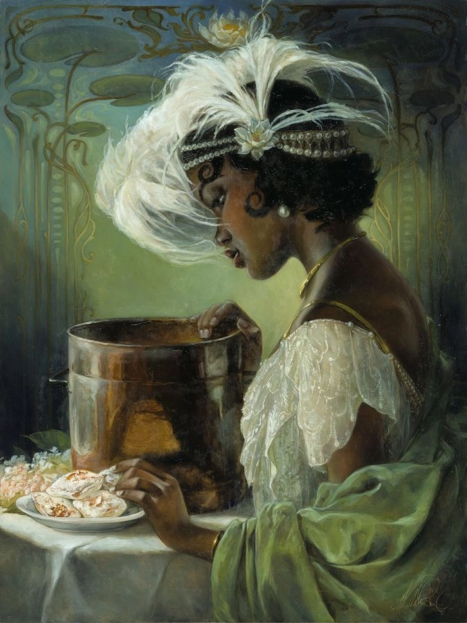 Heather Edwards Dig a Little Deeper Tiana From The Princess And The Frog Hand-Embellished Giclee on Canvas