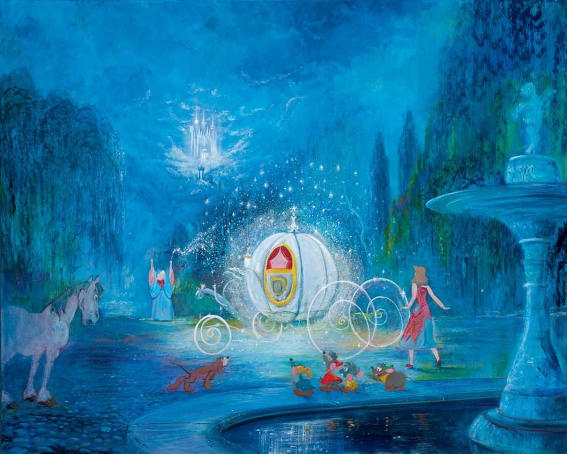 Harrison Ellenshaw A Dream Is A Wish Your Heart Makes Cinderella Hand-Embellished Giclee on Canvas