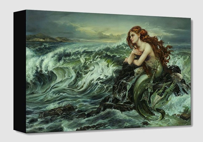 Heather Edwards Drawn to the Shore From The Little Mermaid Gallery Wrapped Giclee On Canvas