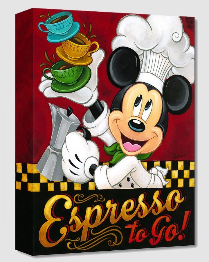 Tim Rogerson Espresso to Go! Gallery Wrapped Giclee On Canvas