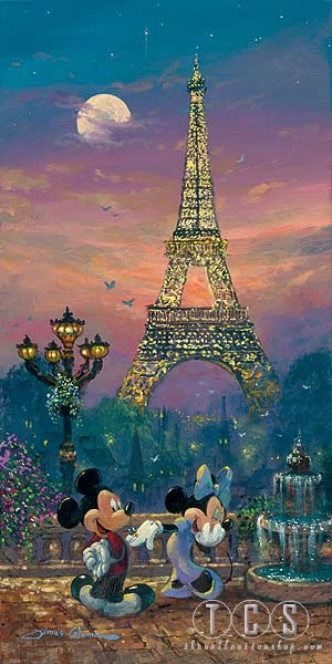 James Coleman Evening In Paris Hand-Embellished Giclee on Canvas
