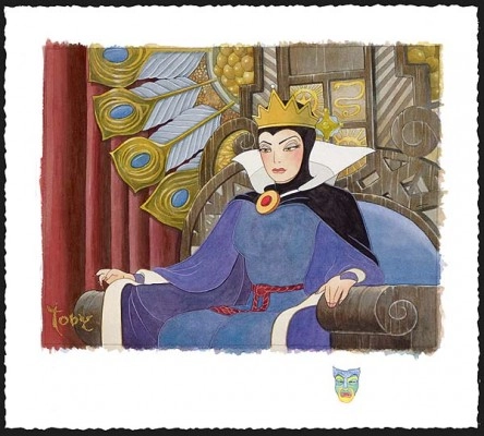 Toby Bluth Face Of Evil Deluxe Snow White Evil Queen Giclee On Paper