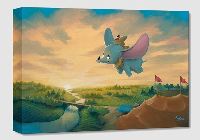 Rob Kaz  Flight Over the Big Top From Dumbo Gallery Wrapped Giclee On Canvas