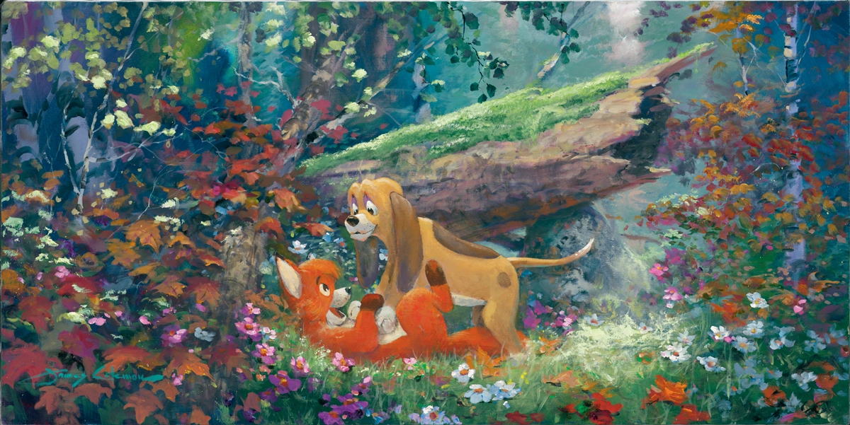 James Coleman Fox And The Hound Giclee On Canvas