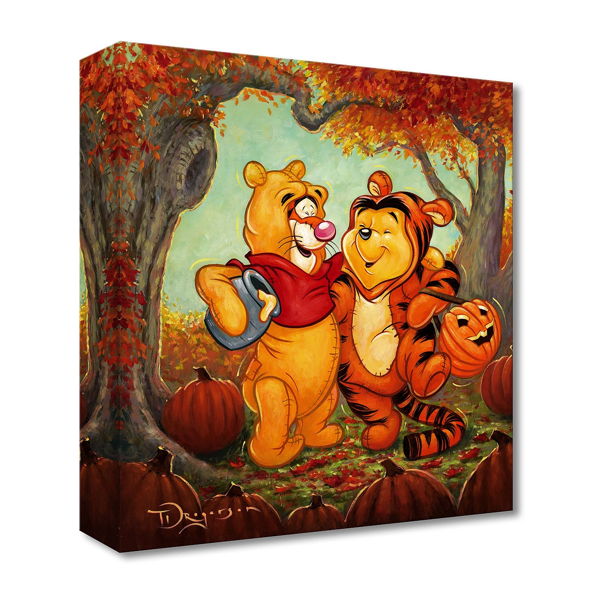 Tim Rogerson Friendship Masquerade From Winnie the Pooh Gallery Wrapped Giclee On Canvas