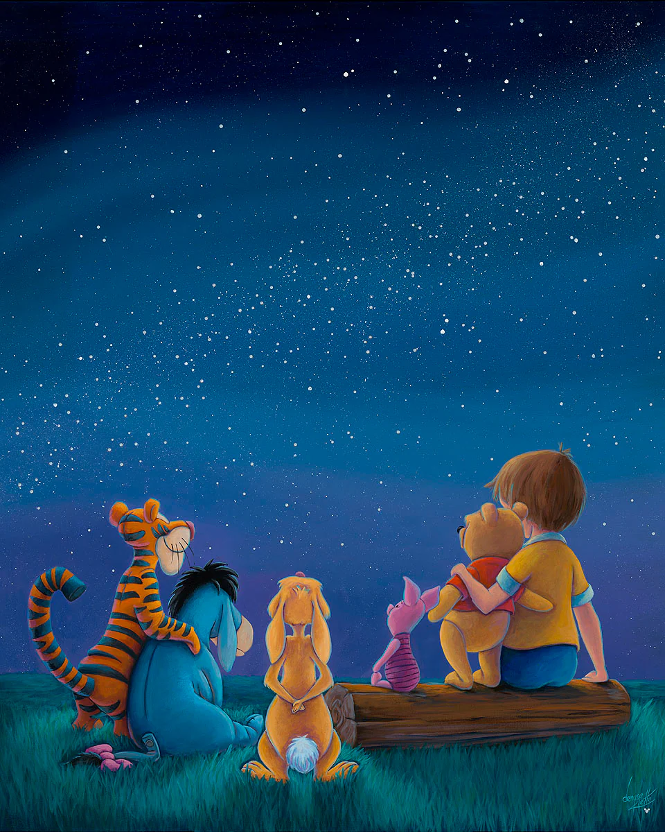 Denyse Klette Good Friends are Like Stars From Winnie the Pooh Giclee On Canvas
