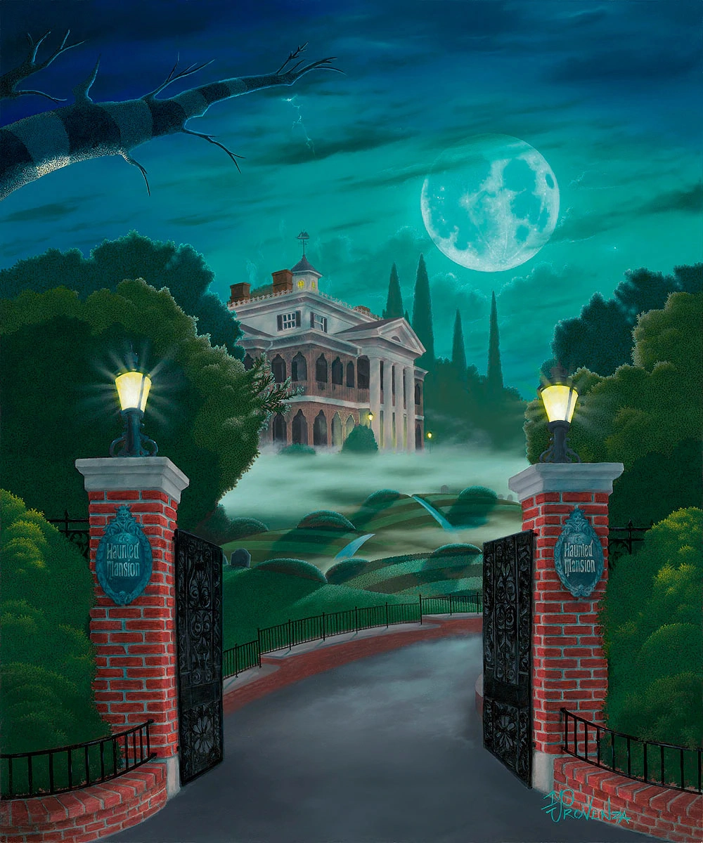 Michael Prozenza Welcome to the Haunted Mansion Giclee On Canvas