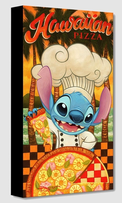 Tim Rogerson Hawaiian Pizza From Lilo And Stitch Gallery Wrapped Giclee On Canvas