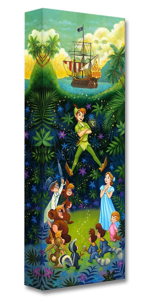 Tim Rogerson The Hero of Neverland From Peter Pan Gallery Wrapped Giclee On Canvas