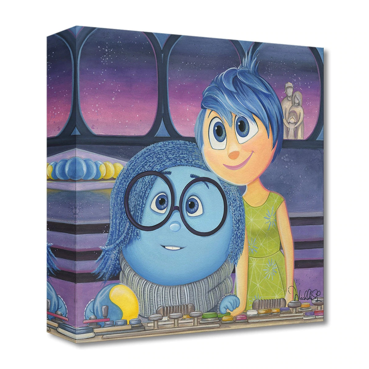 Michelle St Laurent Joy and Sadness From Inside Out Movie Gallery Wrapped Giclee On Canvas