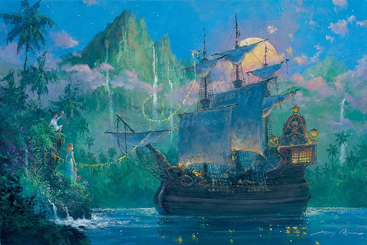 James Coleman Pan on Board - From Disney Peter Pan Giclee On Canvas