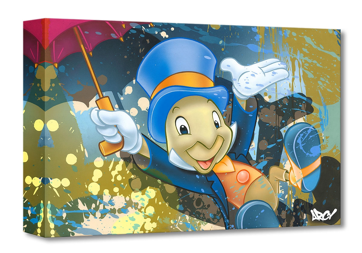 Arcy Jiminy Cricket From Pinocchio Gallery Wrapped Giclee On Canvas