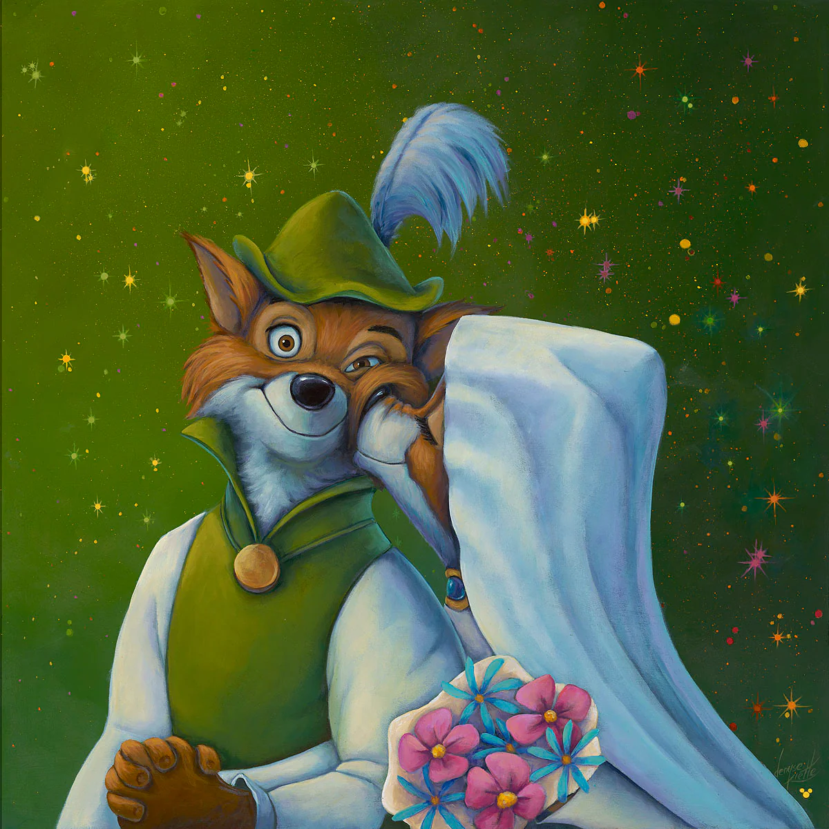 Denyse Klette Oo-De-Lally Kiss From Robin Hood Giclee On Canvas