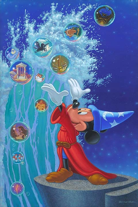 Manuel Hernandez Magical Sea - From Disney Fantasia Hand-Embellished Giclee on Canvas