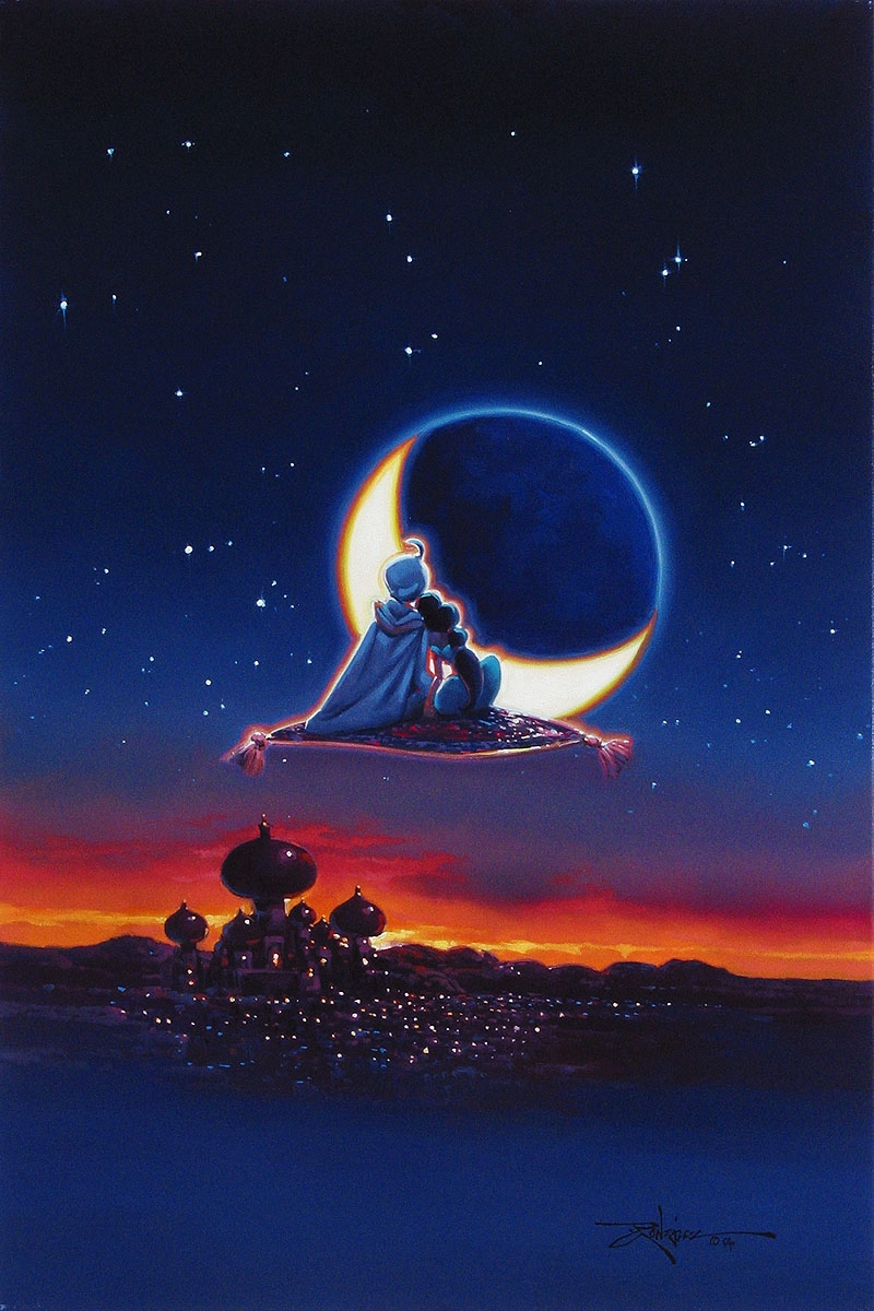 Rodel Gonzalez Magical Journey - From Movie Aladdin  Hand-Embellished Giclee on Canvas