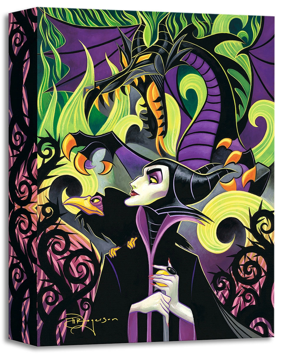 Tim Rogerson Maleficent's Fury From Disney Sleeping Beauty Gallery Wrapped Giclee On Canvas