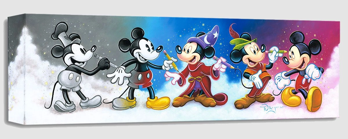 Tim Rogerson Mickey's Creative Journey Gallery Wrapped Giclee On Canvas
