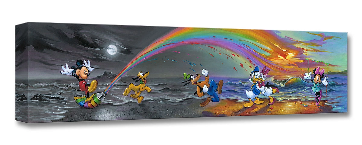 Jim Warren Mickey Makes Our Day Gallery Wrapped Giclee On Canvas