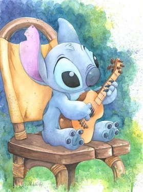 Michelle St Laurent Ukulele Solo - From Disney Lilo and Stitch Giclee On Canvas