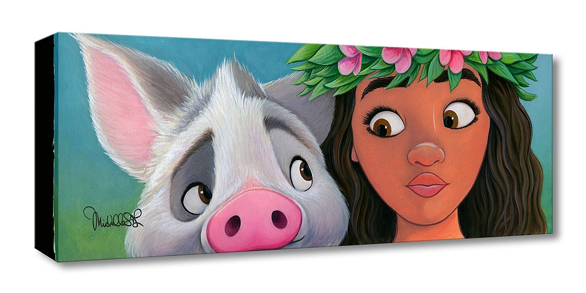 Michelle St Laurent Moana's Sidekick From Moana Gallery Wrapped Giclee On Canvas