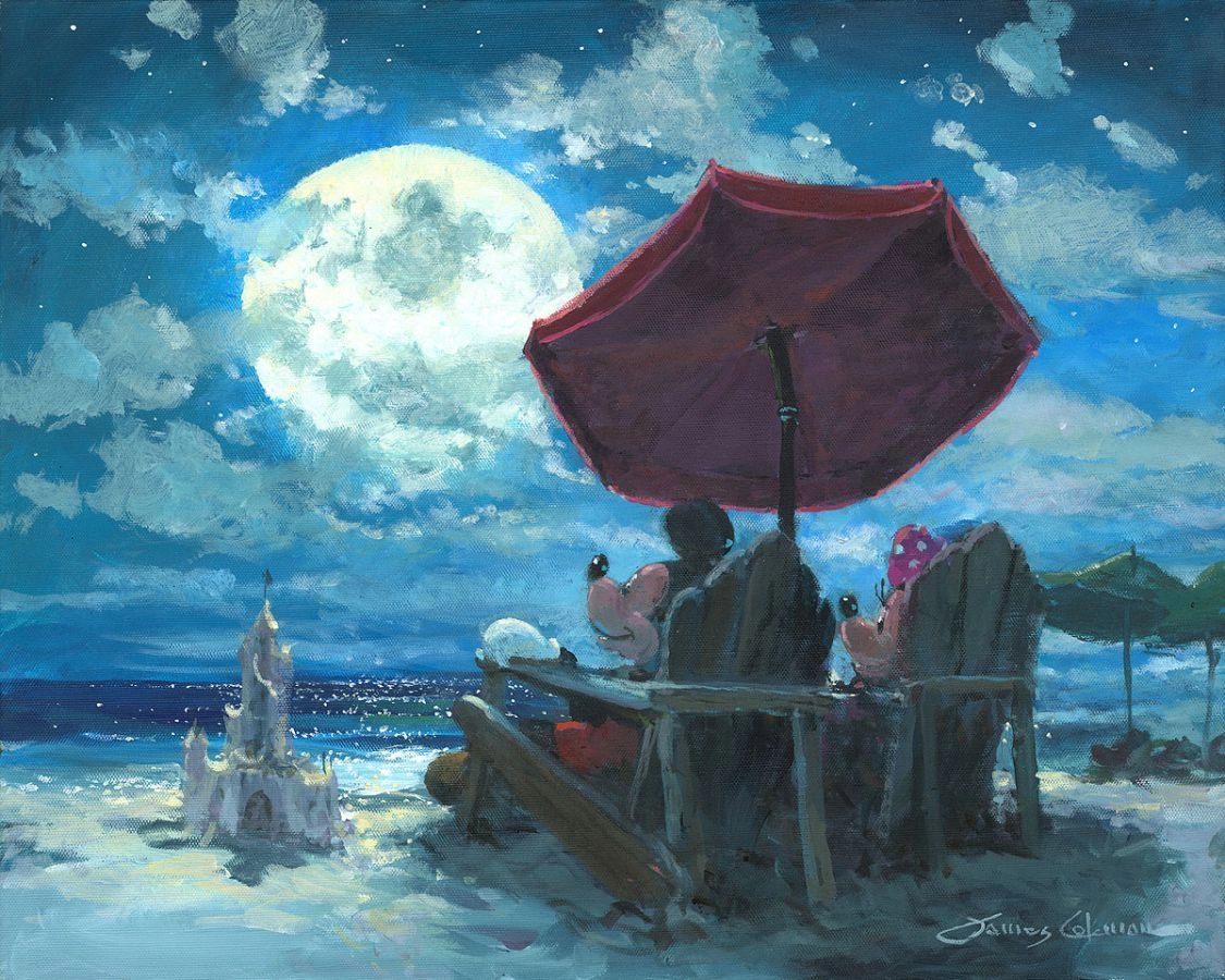 James Coleman Under the Moonlight Giclee On Canvas