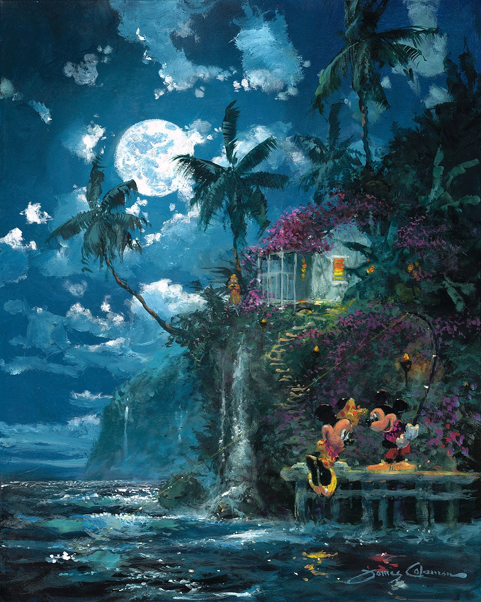 James Coleman Night Fishin' in Paradise Hand-Embellished Giclee on Canvas