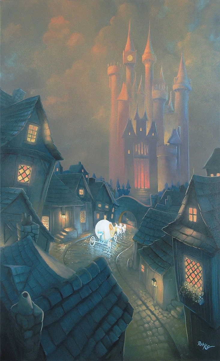 Rob Kaz  The Palace Awaits - From Disney Cinderella Hand-Embellished Giclee on Canvas