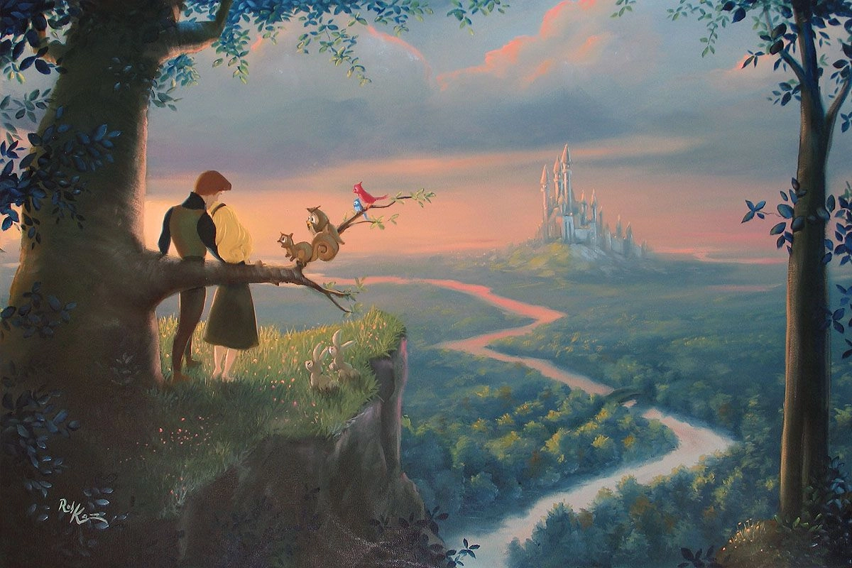 Rob Kaz  Our Royal Kingdom - From Disney Cinderella Hand-Embellished Giclee on Canvas