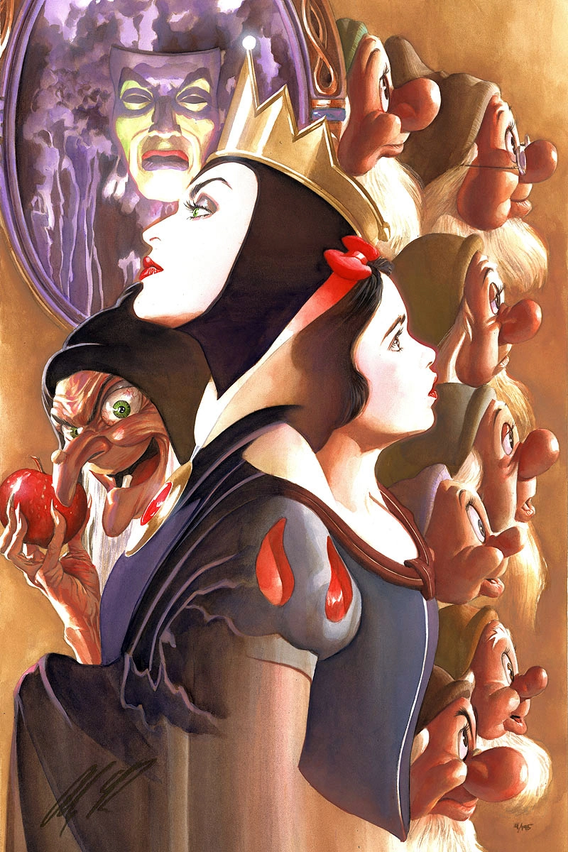 Alex Ross Disney Once There Was a Princess From Beauty and The Beast Giclee On Canvas