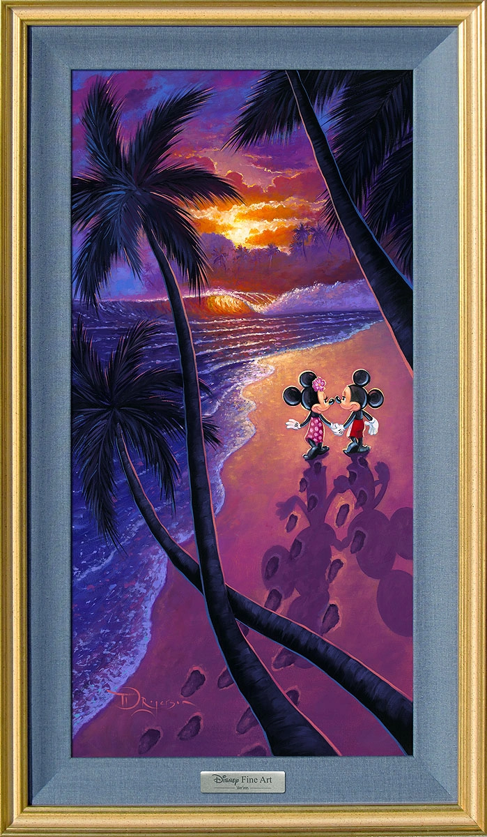 Tim Rogerson Sunset Stroll Framed Giclee On Canvas
