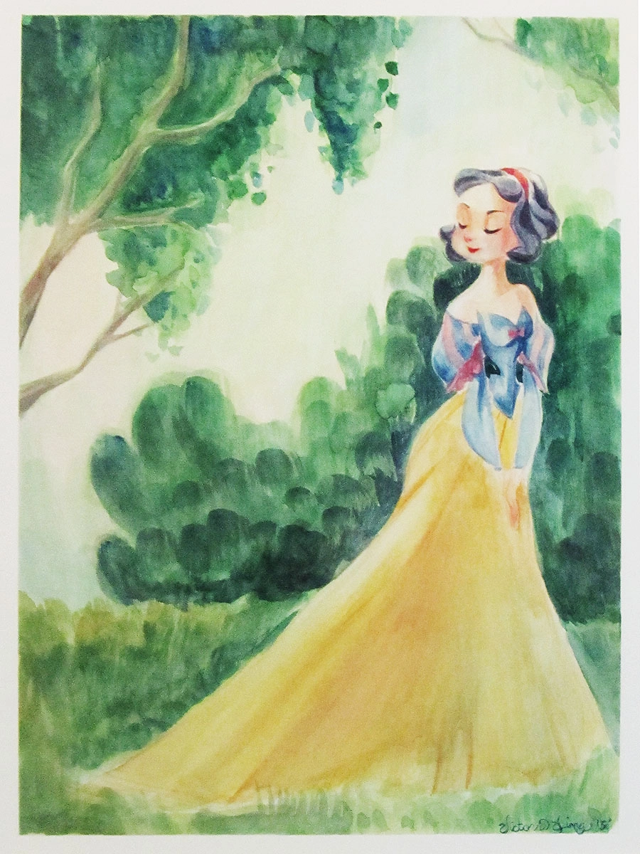 Victoria Ying The Beauty of Snow in Spring From Disney Beauty And The Beast Giclee On Paper