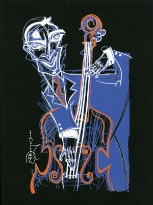 Tim Rogerson Bass Line Blues Serigraph on Paper