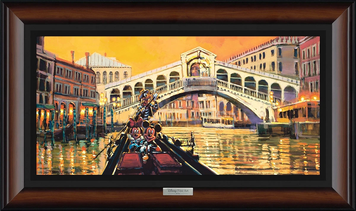 Rodel Gonzalez Lights in the Venice Canal Giclee On Canvas