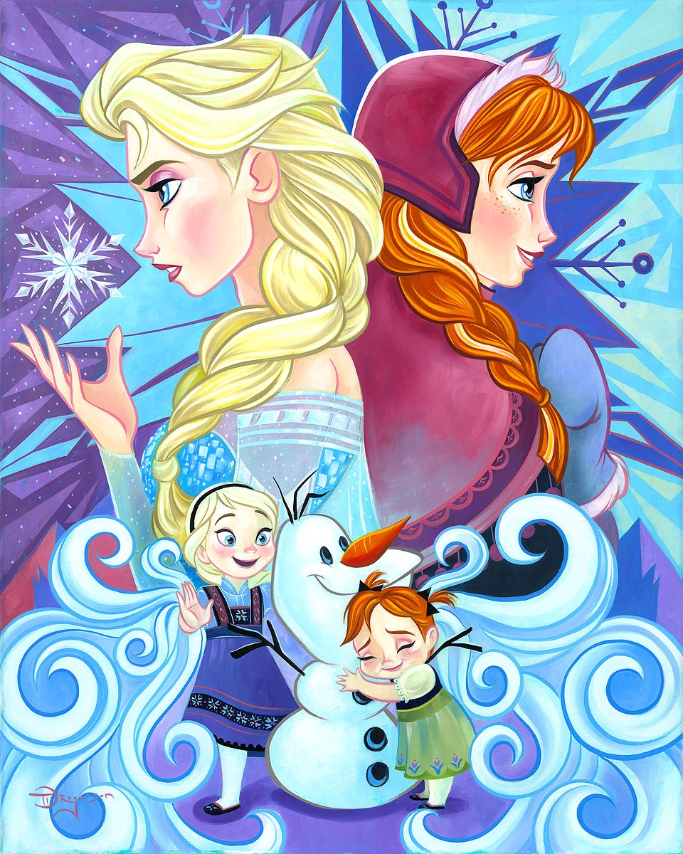 Tim Rogerson We Only Have Each Other From The Movie Frozen Hand-Embellished Giclee on Canvas