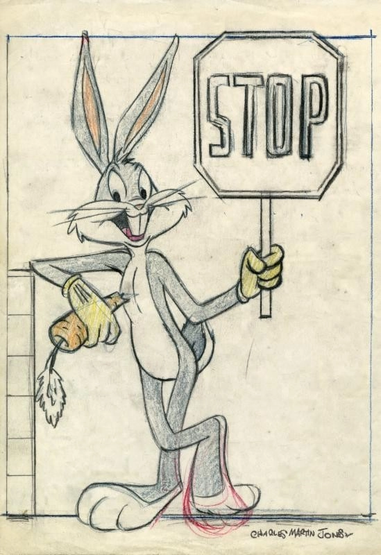 Chuck Jones Bugs Bunny: Stop On The Lot Giclee On Paper
