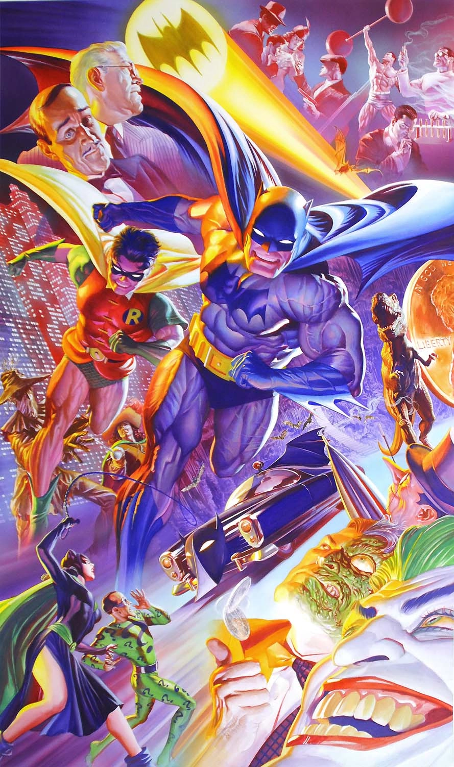 Alex Ross 75th Anniversary The History of Batman Giclee On Paper