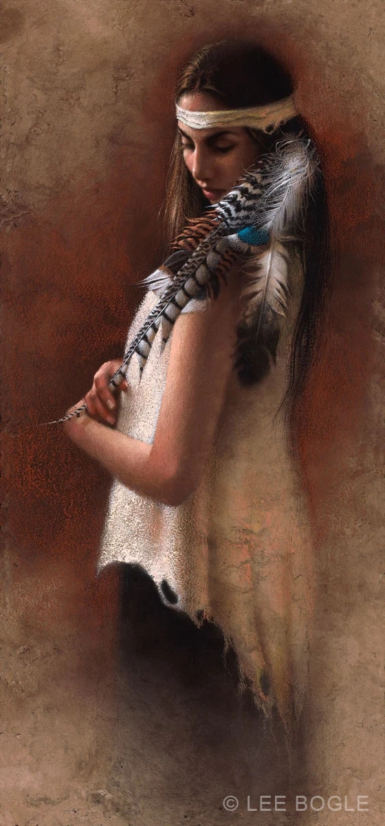 Lee Bogle Cherokee Princess Giclee On Canvas