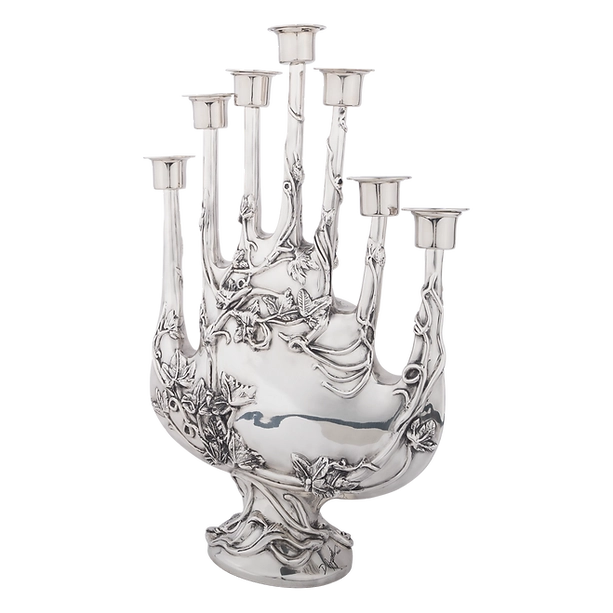 Dargenta 7 Arm Silver Candle Holder 