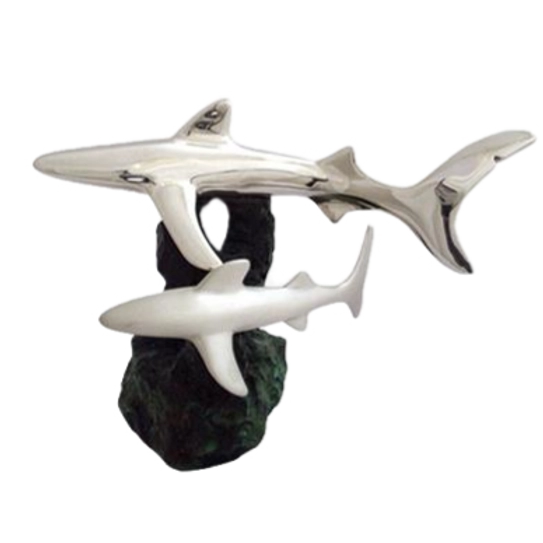 Dargenta Adult & Young Shark Statue 