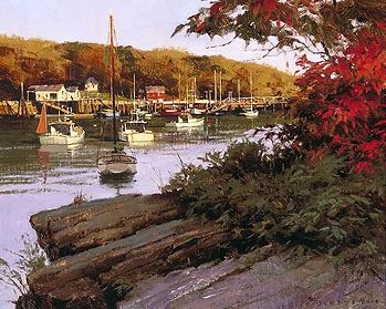 Don Demers Autumn in Little River Giclee On Canvas