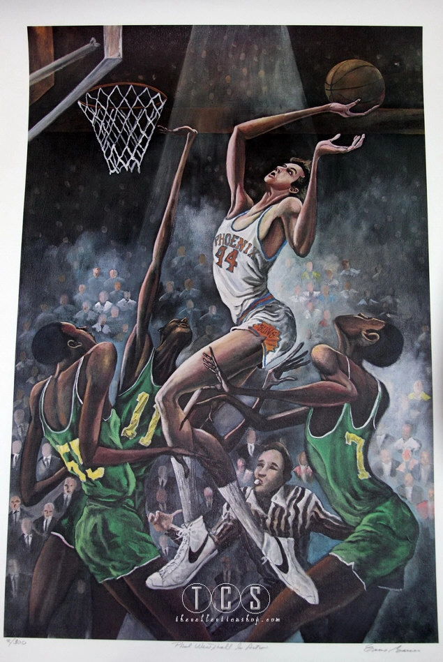 Ernie Barnes Paul Westphall In Action Lithograph