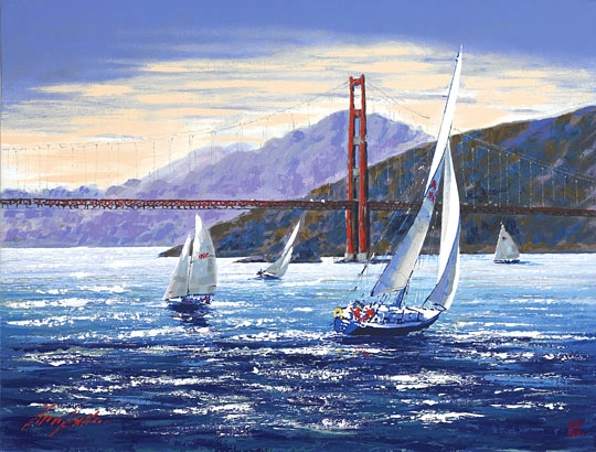 Kerry Hallam Golden Gate Sunset (the Pacific Coast Suite) 