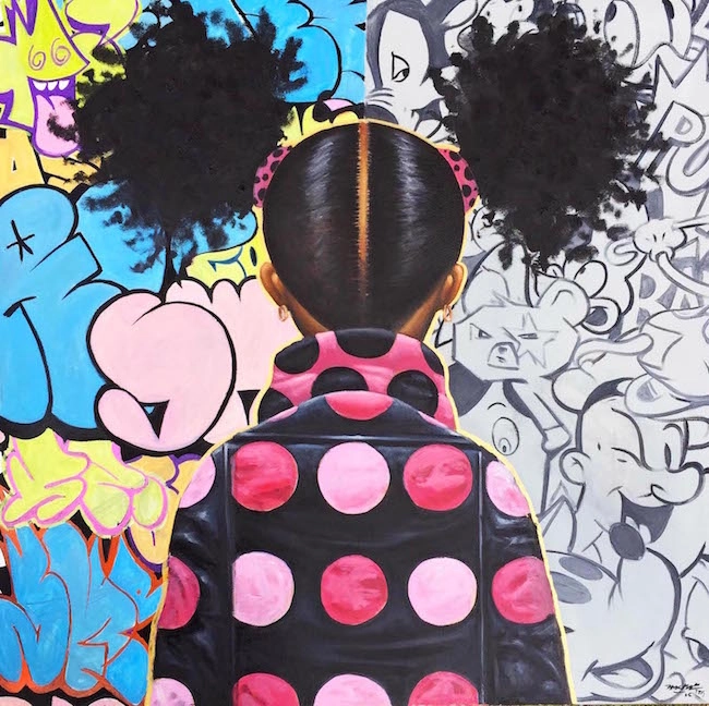 Frank Morrison GRAFFITI POP AND LOCS Giclee On Canvas Remarque