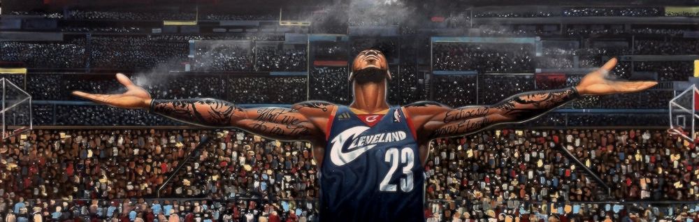 Frank Morrison THE RETURN OF THE KING LEBRON JAMES Giclee On Canvas