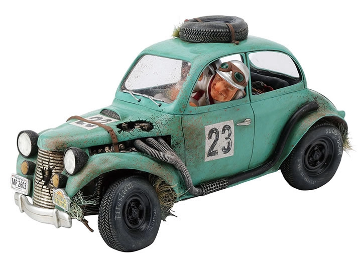 Guillermo Forchino The Rally Car 1/2 Scale Comical Art Sculpture