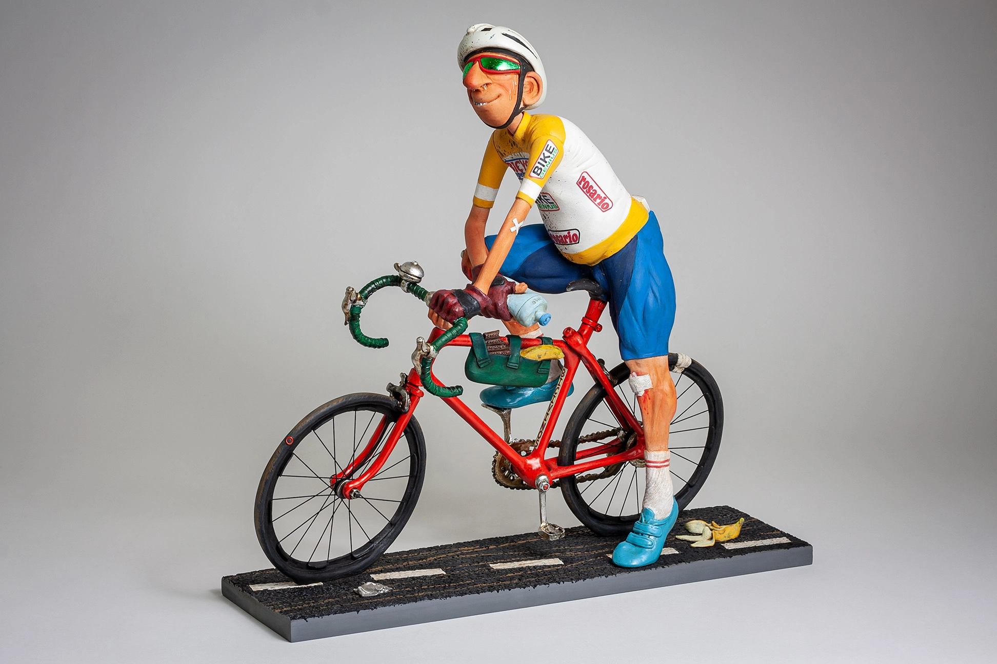 Guillermo Forchino The Cyclist Comical Art Sculpture
