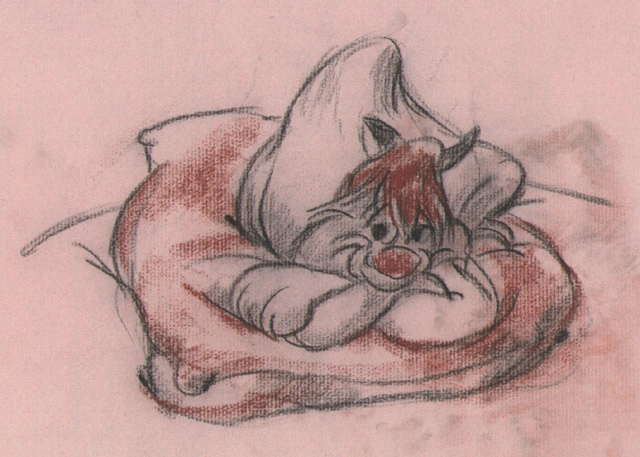 Chuck Jones Claude Cat Animation Giclee On Paper