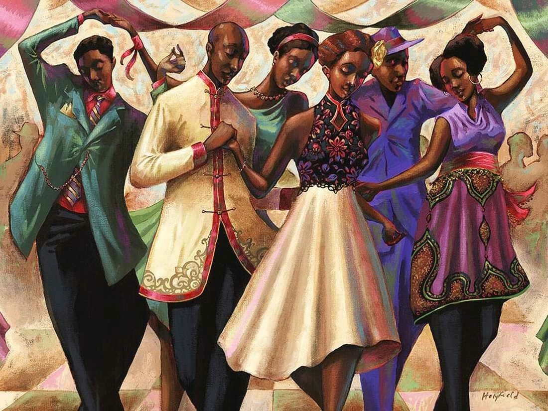 John Holyfield Steppers Delight Giclee On Canvas
