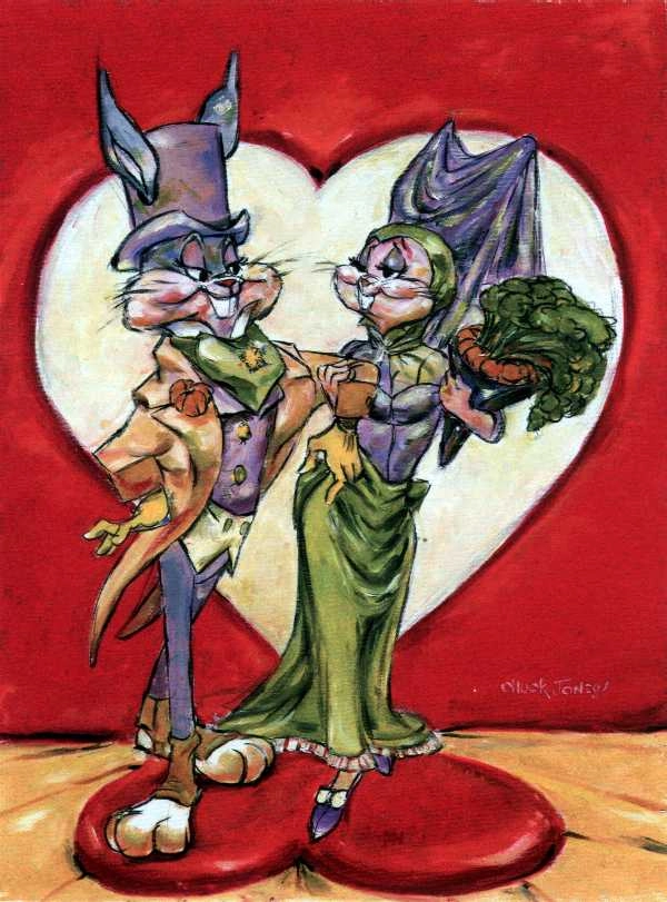 Chuck Jones Love Is In The Hare Giclee On Canvas