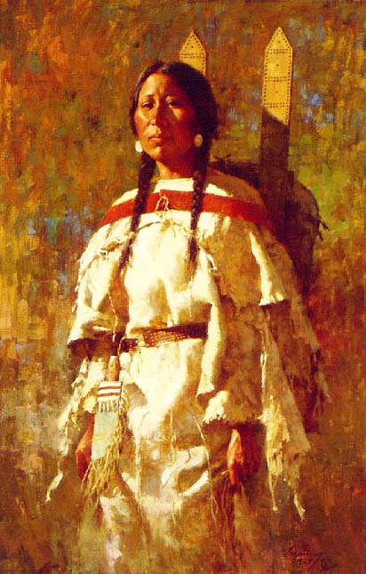 Howard Terpning CHEYENNE MOTHER Giclee On Canvas Artist Proof